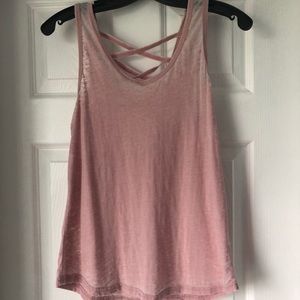 Pink Strappy Tank Top